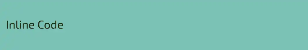 Inline Code